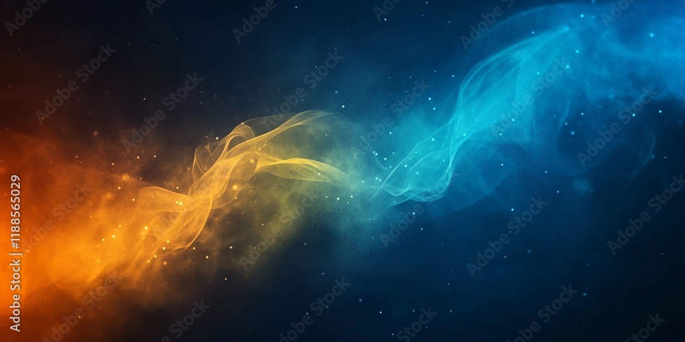 Fototapeta premium Dynamic yellow and blue grainy backdrop with soft noise, ideal for posters, flyers, and web design, book illustration style