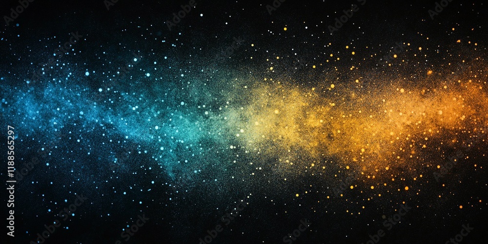 Obraz premium Dynamic yellow and blue grainy backdrop with soft noise, ideal for posters, flyers, and web design, book illustration style