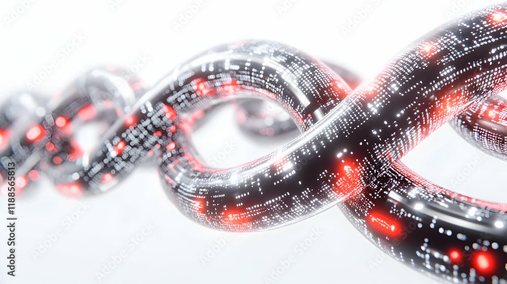 Abstract visualization of an encrypted blockchain system with glowing nodes and secure pathways Abstract visualization of an encrypted blockchain system with glowing nodes and secure pathways