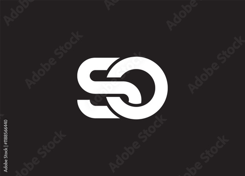 SO logo design vector initial design
