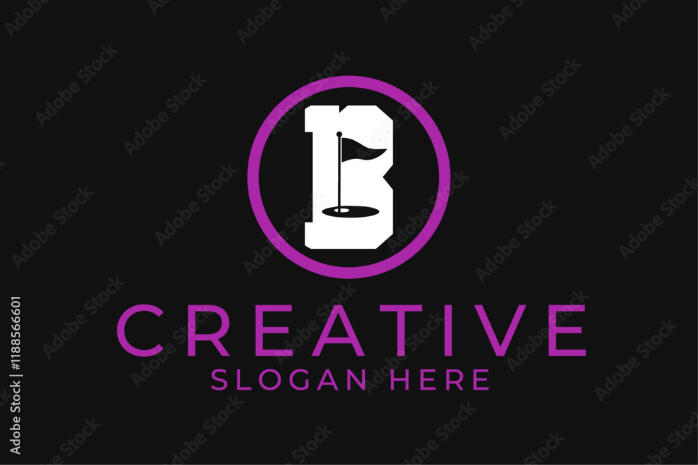 Obraz premium letter B golf logo