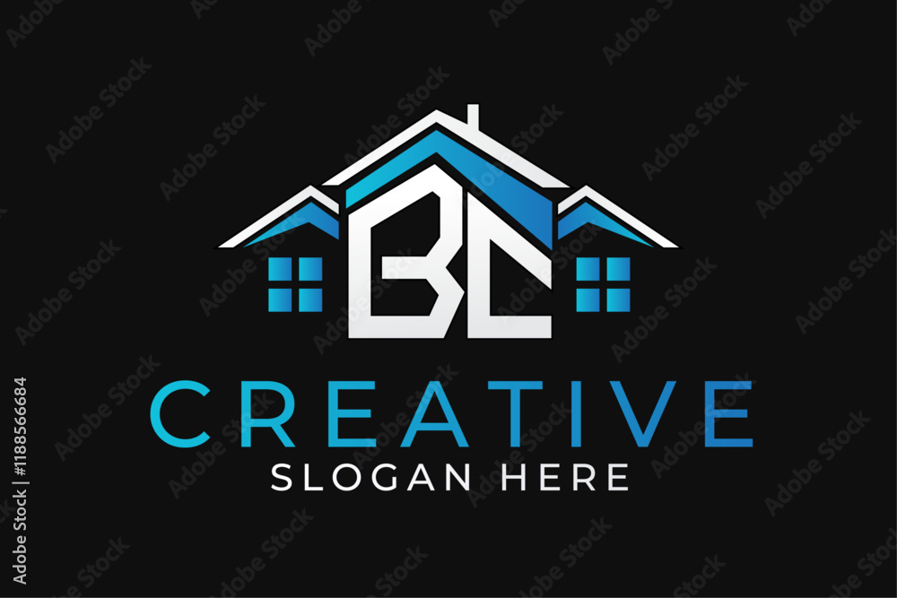 letters BC real estate property logo letters BC real estate property logo
