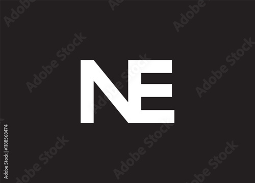 NE logo design vector initial design
