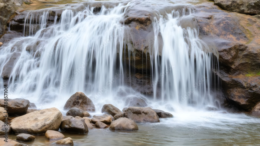 Fototapeta premium River flow with stones