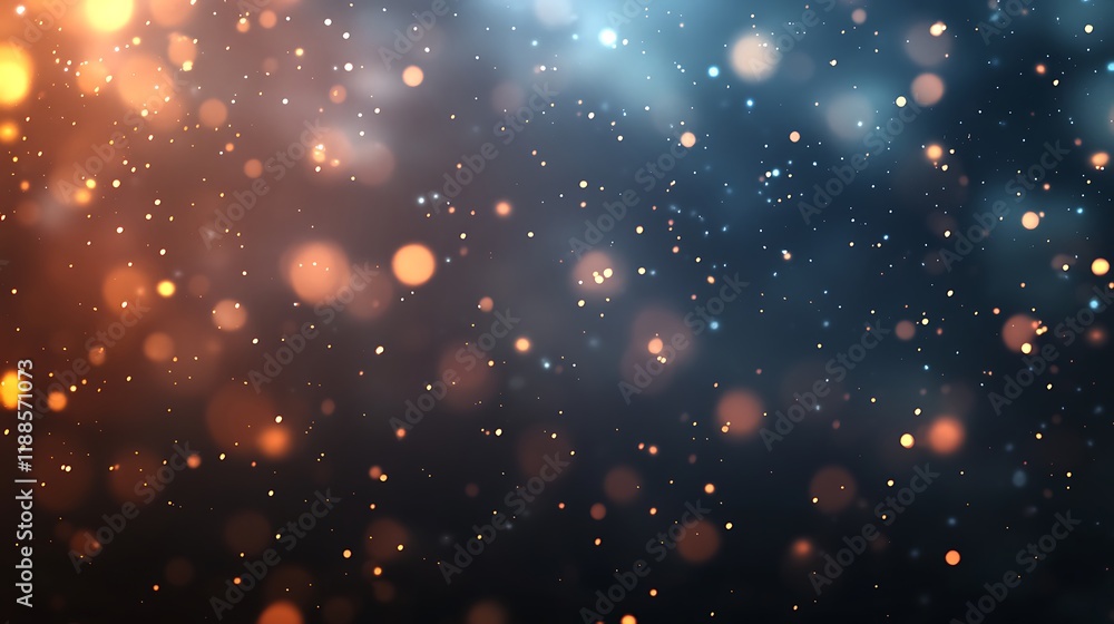 Fototapeta premium Abstract bokeh lights, vibrant colors, dark background. Possible use for designs, digital art