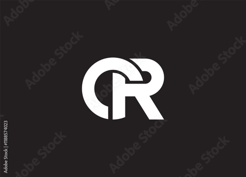 CR logo design vector initial design
