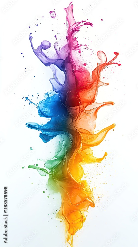 Festive background Colorful Holi background featuring dynamic paint splatters and streaks in rich rainbow hues over a subtle white gradient, symbolizing festive energy and togetherness Festive background Colorful Holi background featuring dynamic paint splatters and streaks in rich rainbow hues over a subtle white gradient, symbolizing festive energy and togetherness