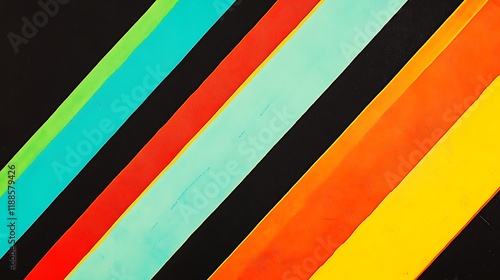 Wallpaper Mural Abstract diagonal stripes. Colorful background.  Possible use in design Torontodigital.ca
