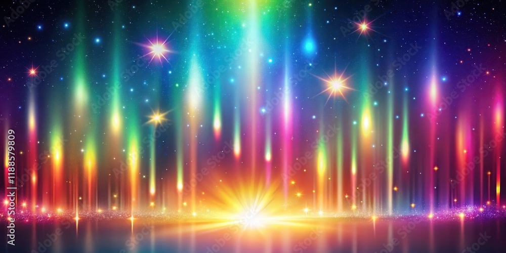 Obraz premium Glittering Aurora Light Effect , celestial, colorful lights, celestial, colorful lights, light, glowing orb