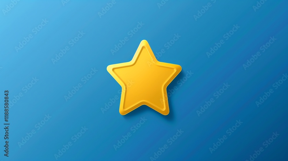 A yellow star on a blue background. A yellow star on a blue background.