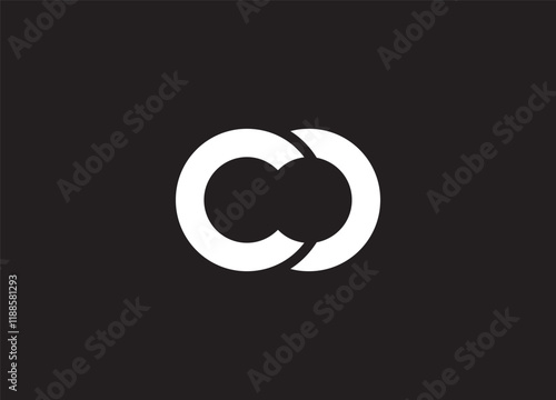 CO  logo design vector initial design
