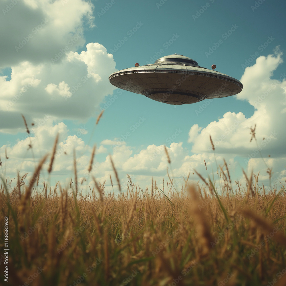 ufo flying over the field ufo flying over the field