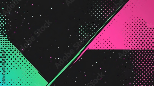 Wallpaper Mural Abstract geometric shapes in vibrant colors. Background design.  Potential use for digital art or graphic design Torontodigital.ca