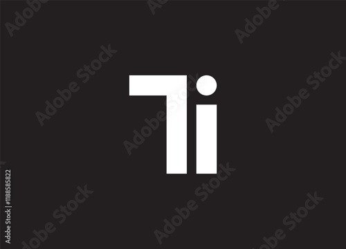 TI logo design vector initial design
