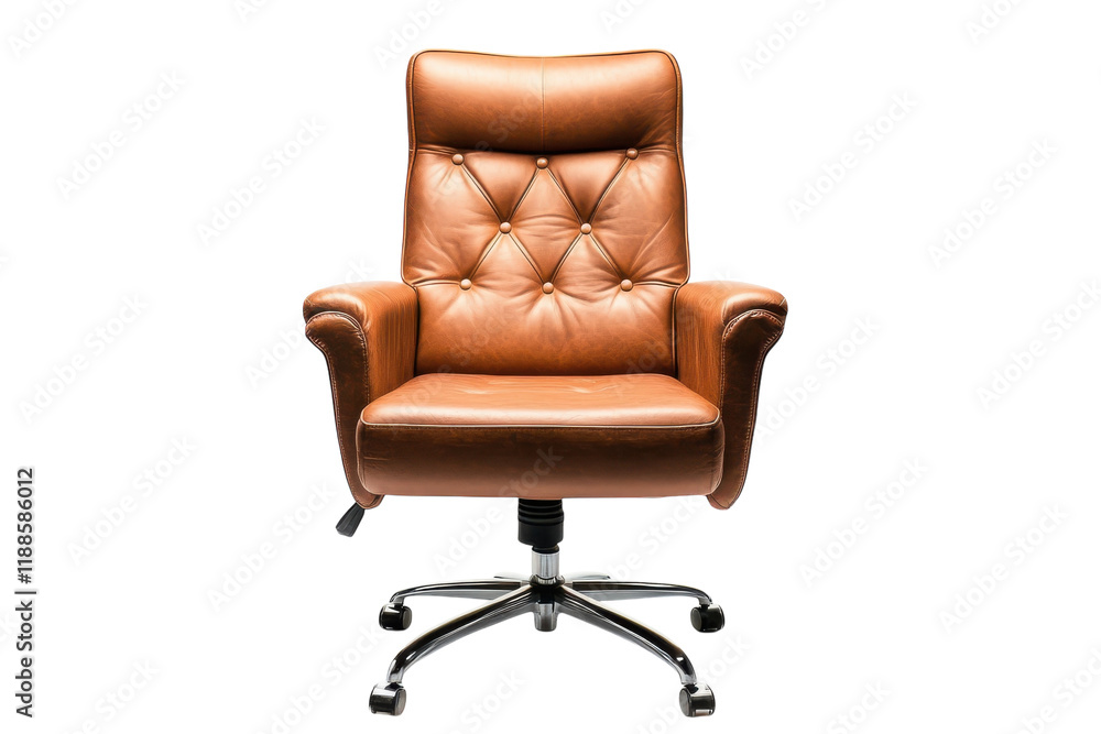 Naklejka premium Modern Office Chair Isolated on a transparent Background for Interior Design Projects