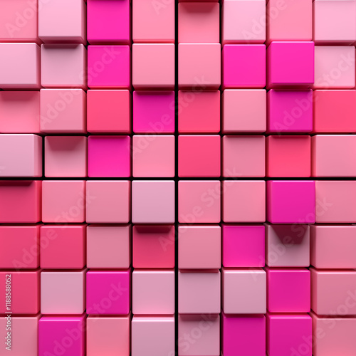 CGI 3d rendering wall square abstract wallpaper background	
