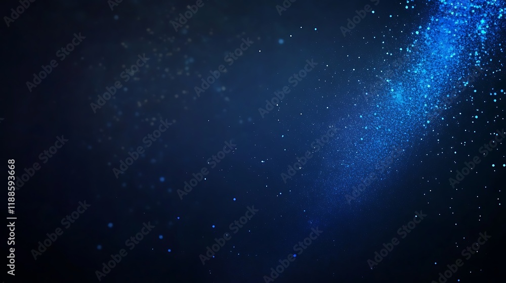 Fototapeta premium Abstract particles dark blue background