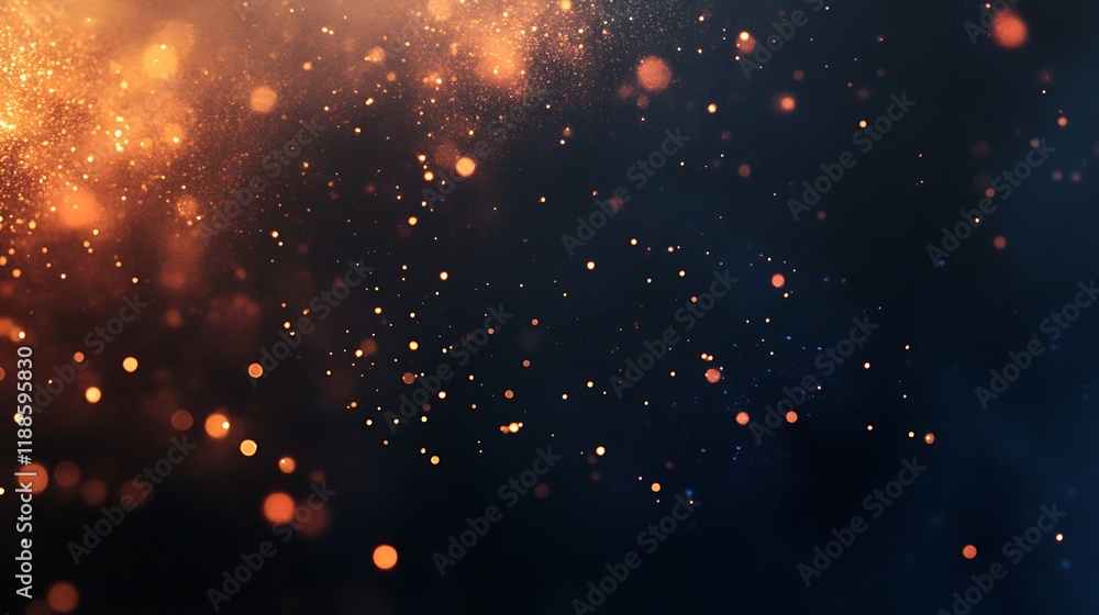Obraz premium Abstract golden particles
