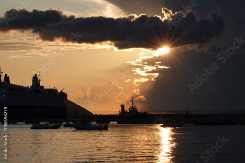 Wallpaper Mural sunset over the port Torontodigital.ca