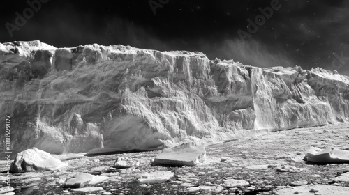 Icebergs and ice floes in summer, Prydz bay, Antarctica