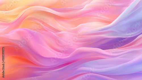 3D abstract blurred background of pink purple wave flow silk floral fabric, spring soft colors romantic botanical gradient aesthetic flow bloom dreamy vintage texture pattern painting illustration