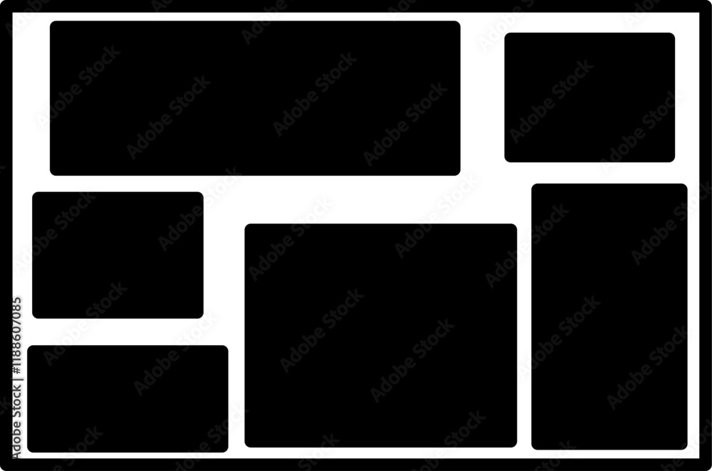 Black and white abstraction. Square elements. Vector image. Stylized vector texture. Seamless vector. Repeating geometric tiles with hexagonal grid.