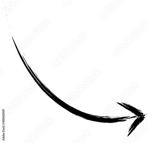 Black arrow in white background