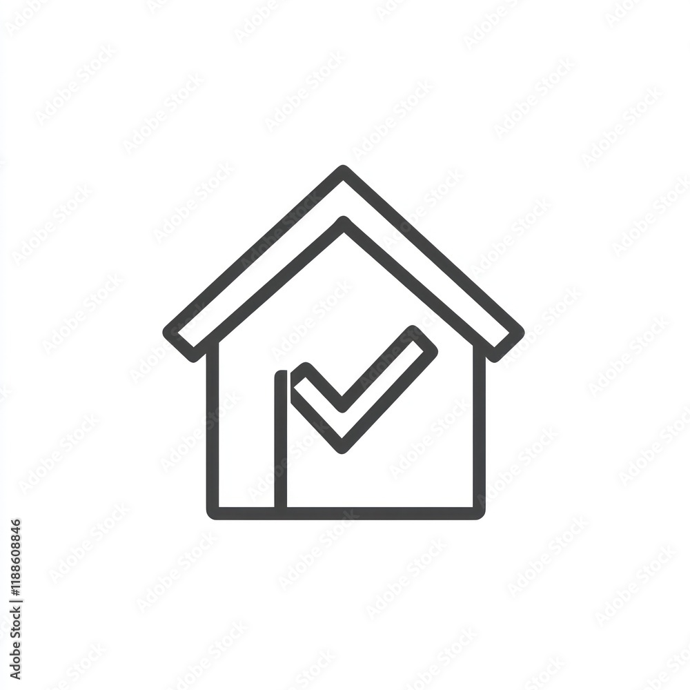 House Icon Showing Approved Home Status House Icon Showing Approved Home Status
