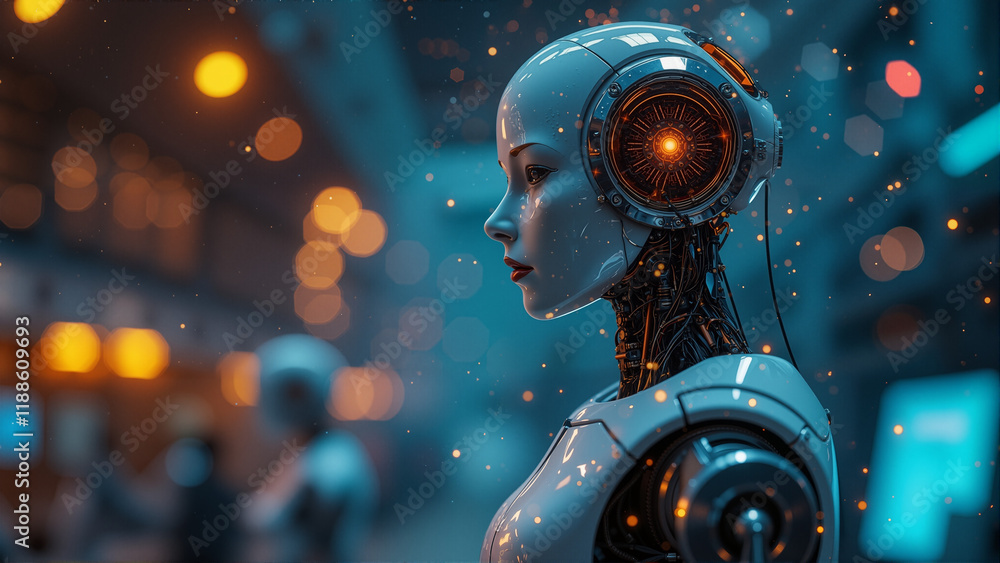 Fototapeta premium iscover the Future: Captivating AI and Robotics Visuals for Innovation