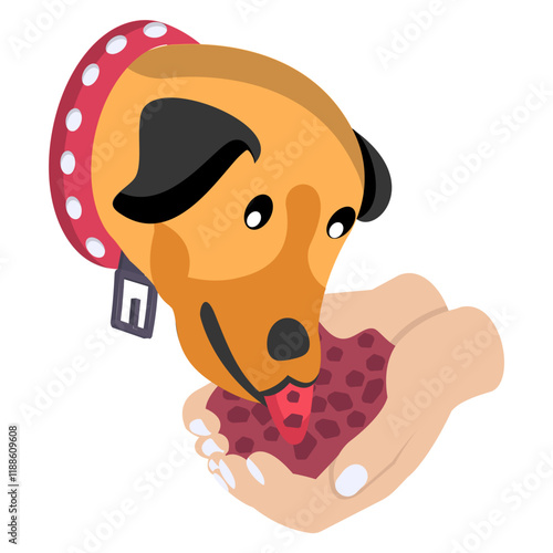 Animal Care Services Logo Signage isometric flat concept, Pet Groomer and foster vector color icon design, Pet and Vet symbol, Animal Shelter sign, four legged friends stock illustration 
