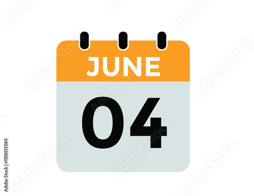 June 4 daily calendar icon 
