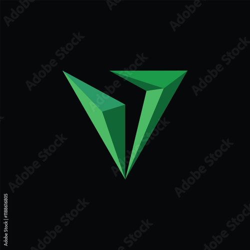 Free Download initial letter V emerald diamond logo icon - GFXLoad
