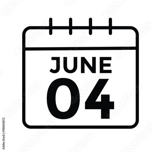 June 4 daily calendar icon 
