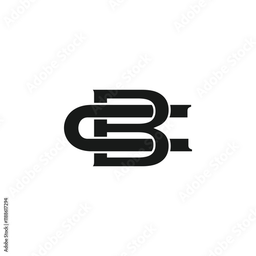 initial letter BC CB logo icon design