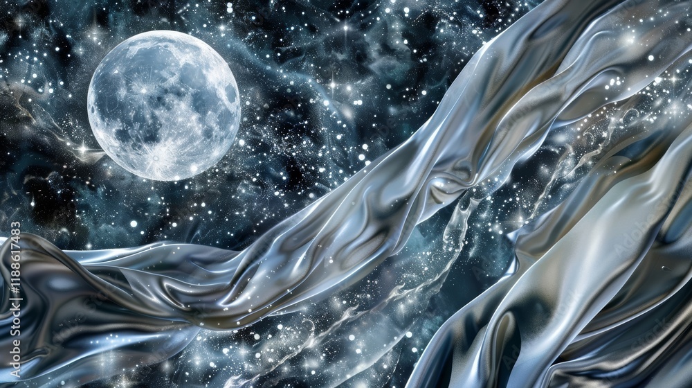 Abstract Cosmic Wallpaper: Lunar Swirl Abstract Cosmic Wallpaper: Lunar Swirl