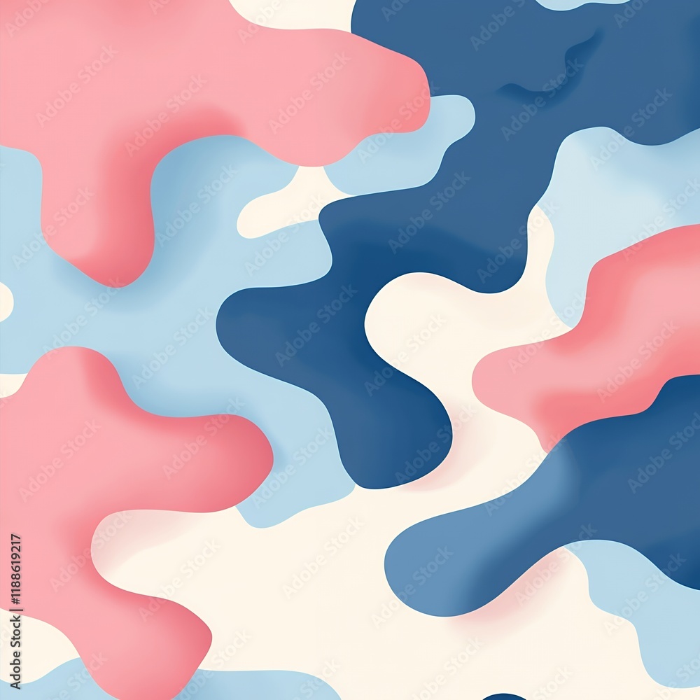 Colorful Abstract Shapes Create a Playful Design Featuring Pink, Blue, and Cream Tones in a Dynamic, Fluid Arrangement on a Light Background Colorful Abstract Shapes Create a Playful Design Featuring Pink, Blue, and Cream Tones in a Dynamic, Fluid Arrangement on a Light Background