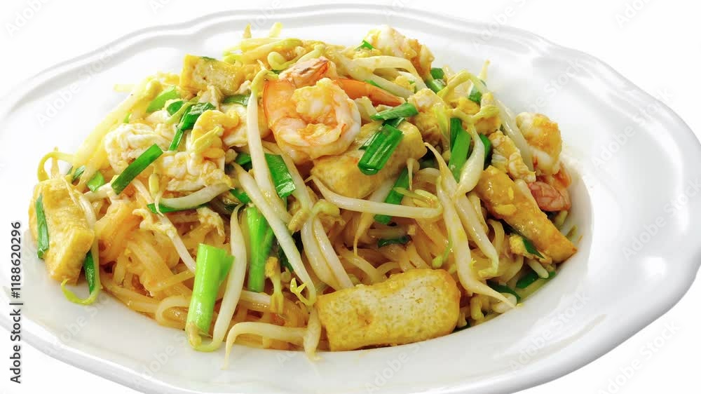 Pad Thai on a plate