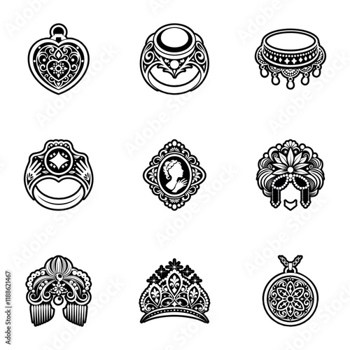 Pack of Traditional Jewellery Icons 

