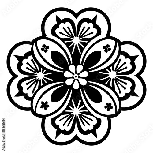 A glyph style icon of a brooch