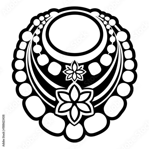 A glyph style icon of a stone locket