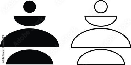 Abstract mid century modern geometric poster icon set. Bauhaus style, minimal hipster design flat line collection isolated on transparent background. Contemporary for wall decorations artwork.