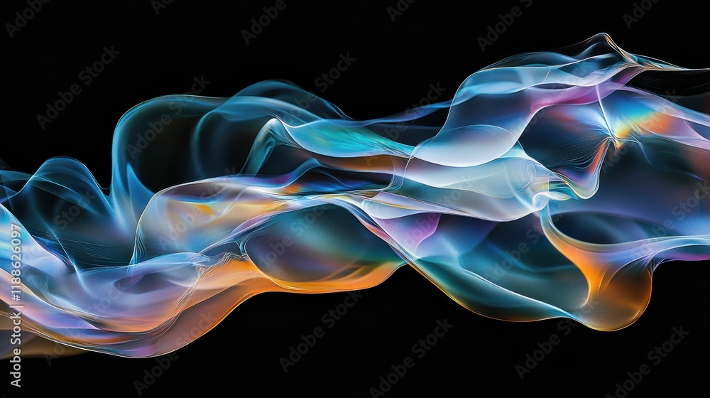 Abstract Flowing Lightscape: A Symphony of Vibrant Hues and Ethereal Forms Abstract Flowing Lightscape: A Symphony of Vibrant Hues and Ethereal Forms