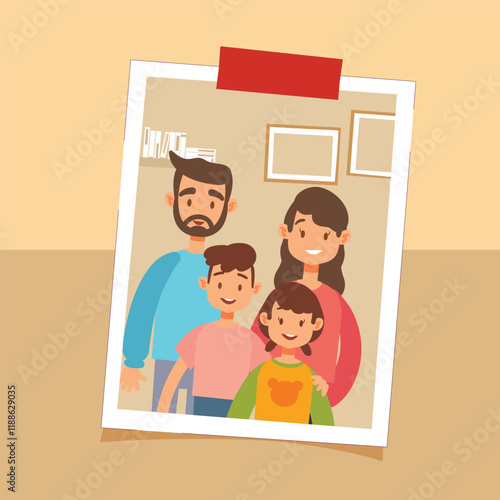 Saudi Arabic happy family parents couple kids and their son, WITH NATIONAL DRESS FLAT DESIGN VECTOR  man wearing traditional dishdash or kandura , the woman wearing the black abaya and shelya, dress