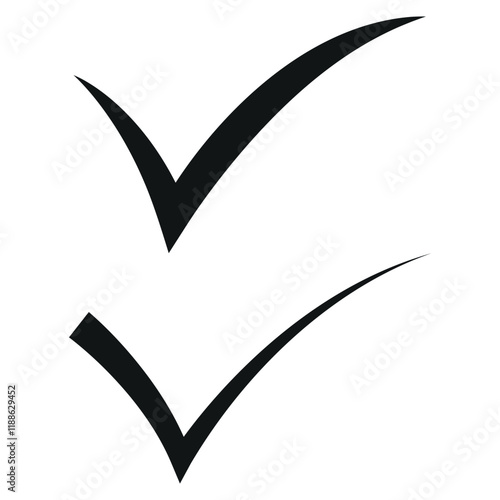 Modern Checkmark Icon Design for Digital Use