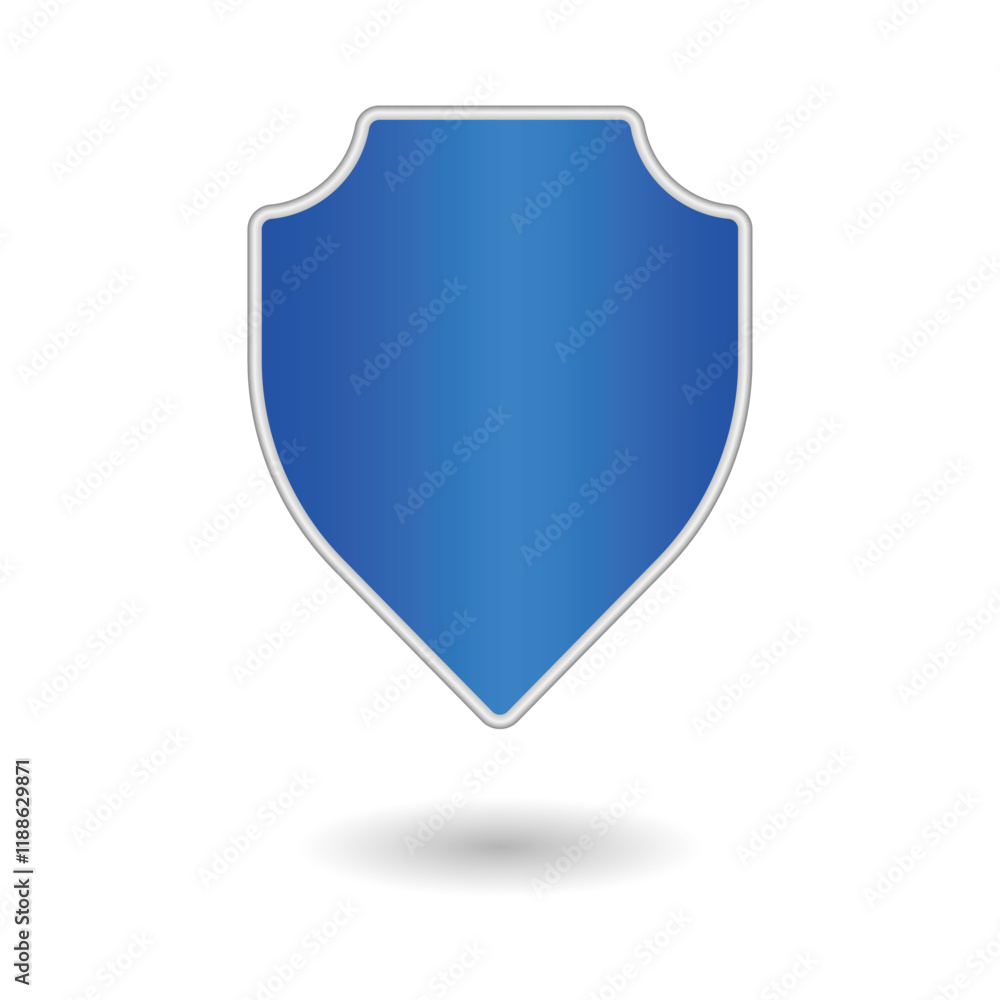 Blue gradient shield. Blue gradient shield.