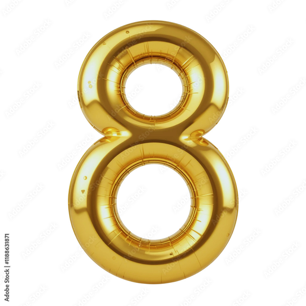 Gold number on isolated background. Gold number on isolated background.