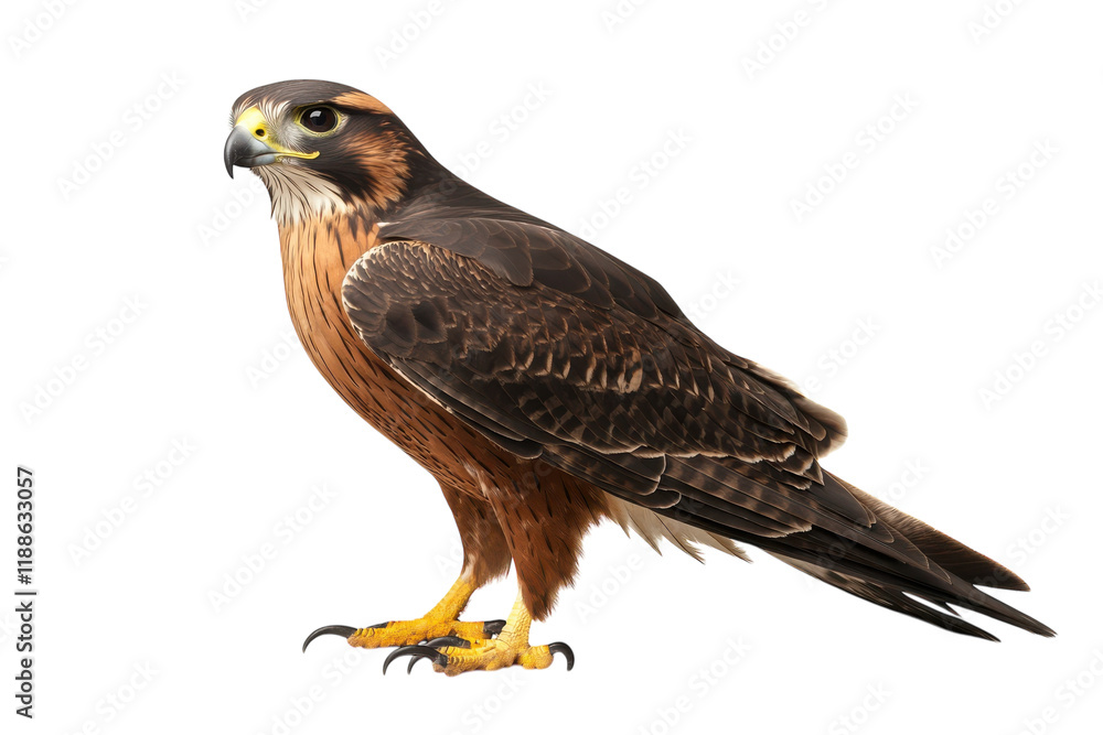 Adult Falcon Isolated on transparent Background for Design Projects Adult Falcon Isolated on transparent Background for Design Projects