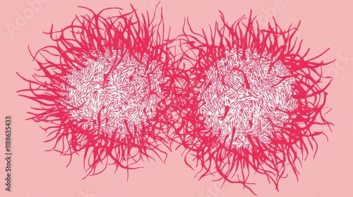 Stunning Pink Floral Abstract Art Print - Intricate Botanical Design