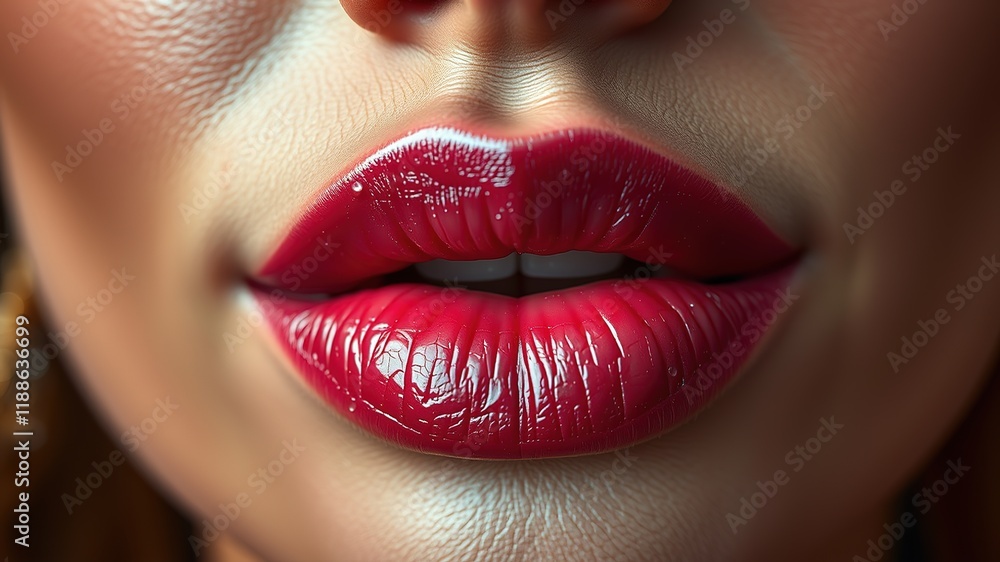 Obraz premium Smooth Lips: Nourishing Care & Stunning Appearance - AI Photo
