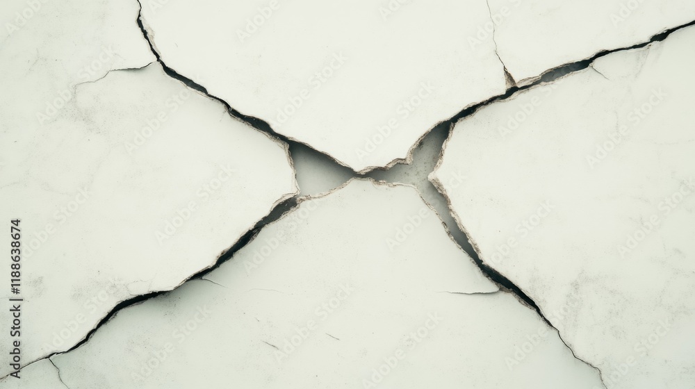 Obraz premium Cracked white paint texture background.